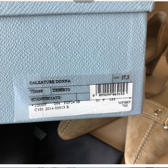 Prada Calzature Donna Suede Shoes - Picture 8 of 8